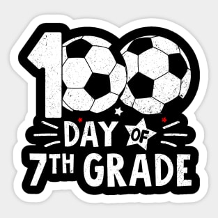 100 Days Of Seventh Grade Teacher 100th Day Of School Soccer Sticker